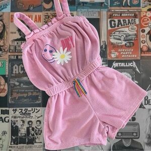 Juicy Couture Pink Smiley Daisy Kids girls Romper 3T